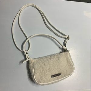Madden Girl White Sherpa Mini Bag